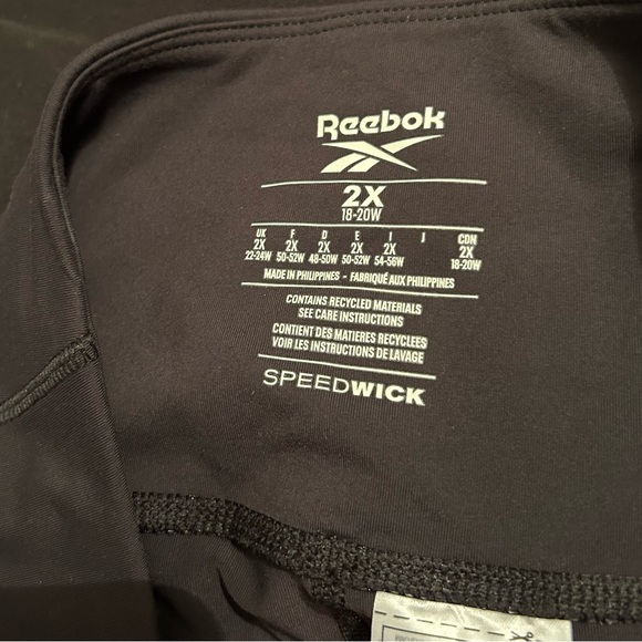 NWT Reebok Sz 2X Women’s Black High-Rise Lux Pocket Full-length Tights Leggings! - Picture 9 of 14